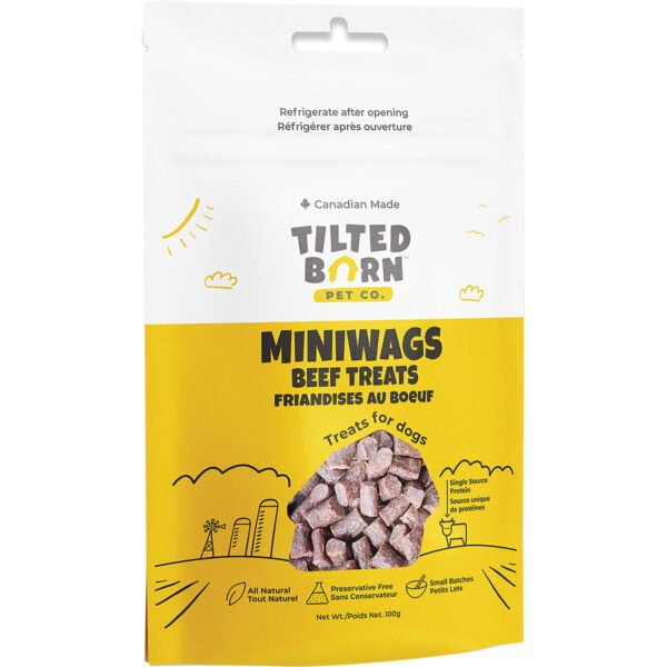 Tilted Barn Miniwags Beef Dog Treats, 100-gram