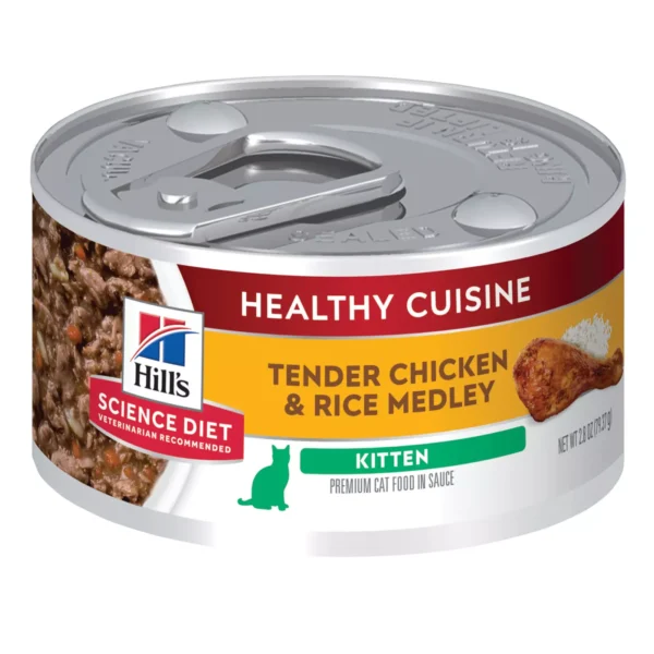 Hill’s Science Diet Healthy Cuisine Kitten Wet Cat Food – Chunks & Gravy, 2.8 oz