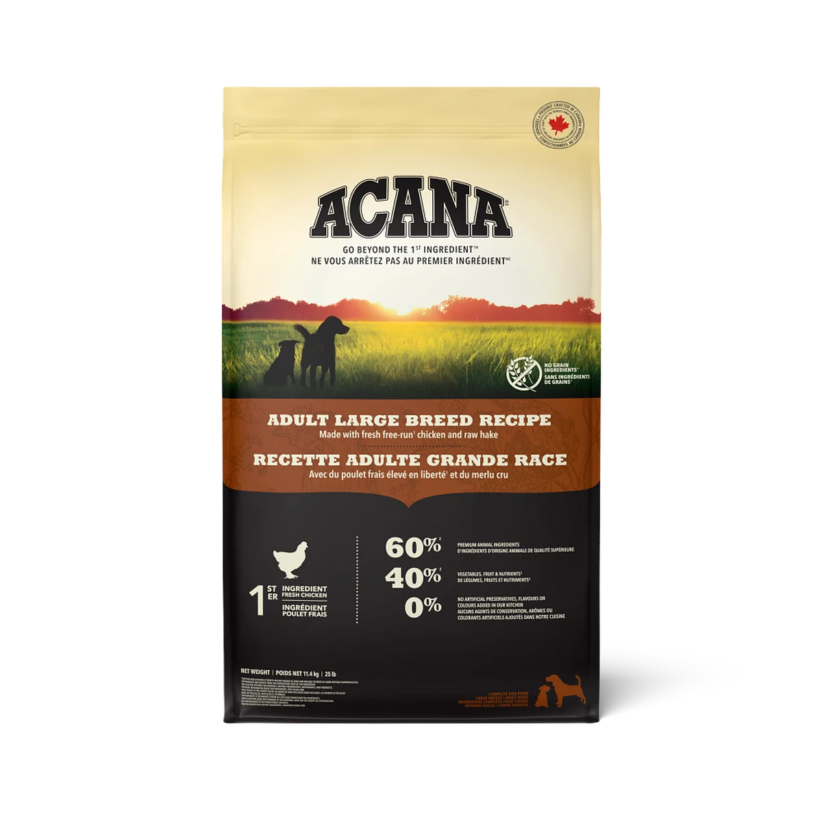 ACANA Adult Dog Large Breed Recipe Front 11.4kg Canada