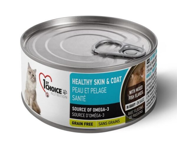 1st Choice Adult Healthy Skin And Coat Salmon Flakes Cat 85g