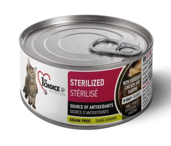 1st Choice Nutrition Sterilized Shredded Chicken Wet Cat Food 85g