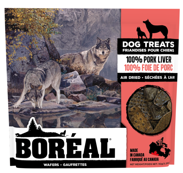 BORÉAL Boreal Dog Treats -100% Pork Liver Air Dried Treats