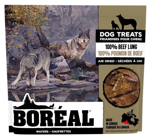BORÉAL Boreal Dog Treats – 100% Beef Lung Air Dried Treats