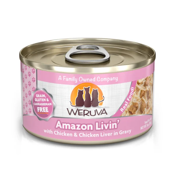 Weruva Classic Cat Amazon Livin’ Chicken & Chicken Liver in Gravy 3oz