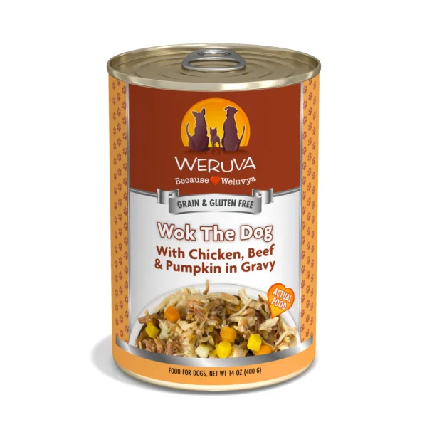 Weruva Classic Dog Wok The Dog with Chicken, Beef & Pumpkin in Gravy 14oz