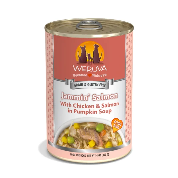 Weruva Classic Dog Jammin’ Salmon with Chicken & Salmon in Pumpkin Soup 14oz