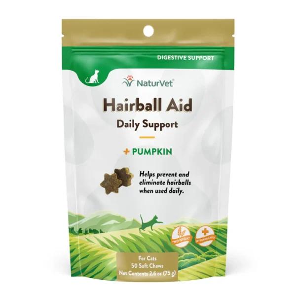 NaturVet Cat Hairball Aid 2.6 oz. Bag – Veterinarian Formulated