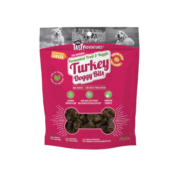 Jay’s Fermented Fruit & Veggie Turkey Doggy Bits 170g