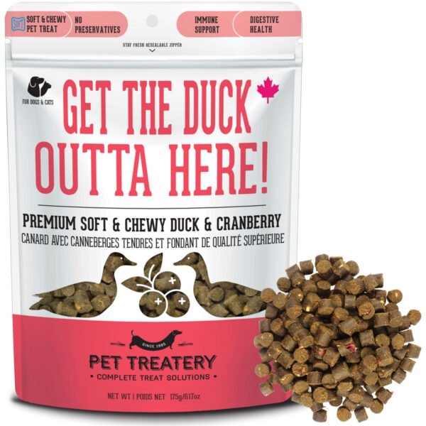 Get the Duck Out Ta Here- Premium Soft & Chewy Duck & Cranberry Treat 175g