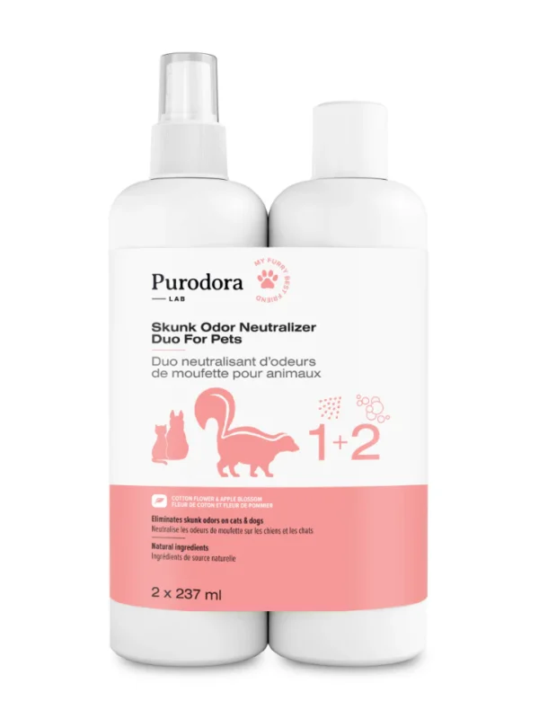 Purodora Lab  –  Skunk Odor Neutralizer Duo For Pets 2×237 ml