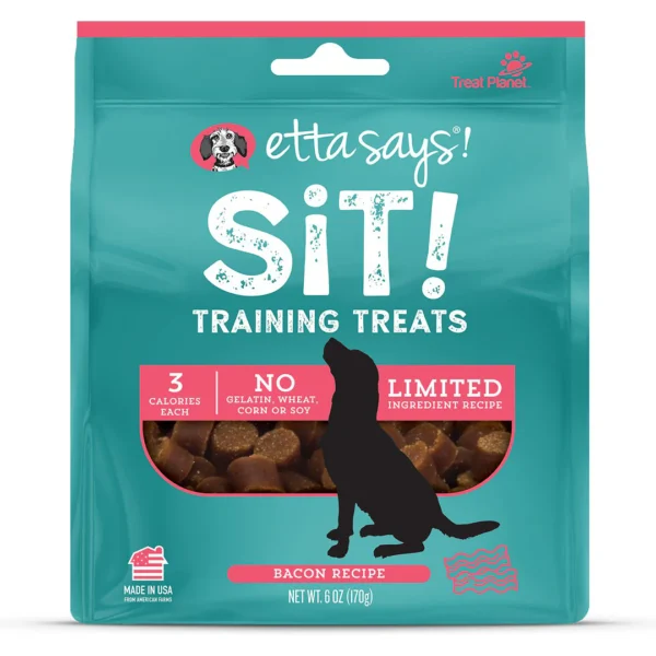 Etta Says! Sit Pork & Bacon Training Dog Treats 6oz