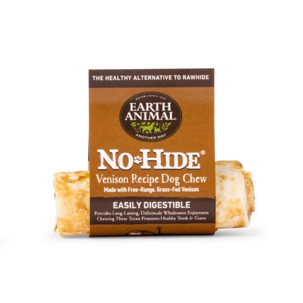 Earth Animal No-Hide Venison Chew Dog Treat, Small Natural Chews