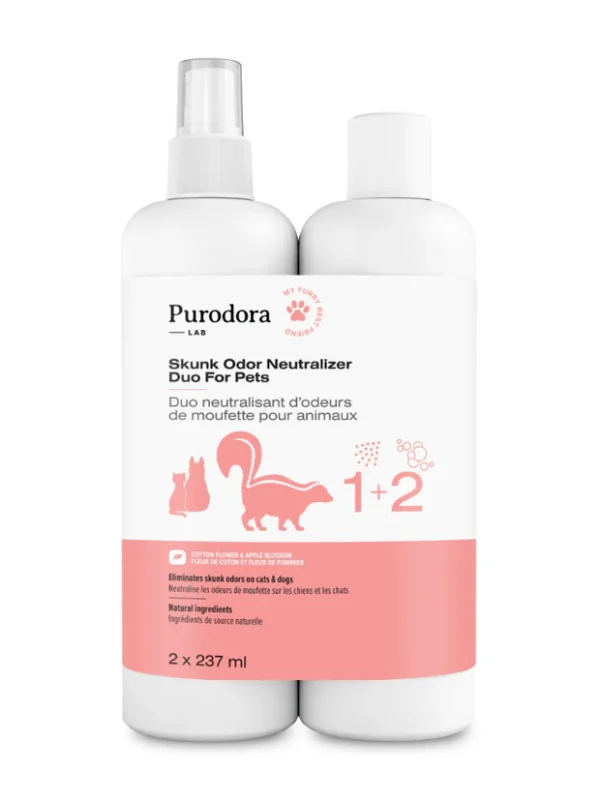 Purodora Skunk Odor Neutralizer Duo For Pets