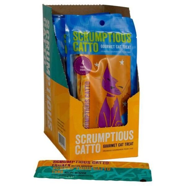 Scrumptious Catto Chicken & Tuna Recipe Mousse Cat Treats, 4-pk